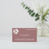 Custom Logo Mauve Visitekaartje (Staand voorkant)