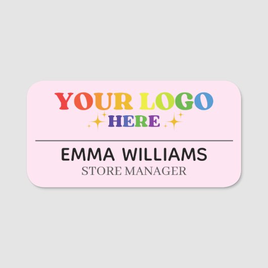 Custom Logo Medewerker Magnetisch of Veiligheid Pi Naamplaatje (Voorkant)