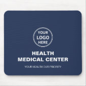 Custom Logo Medical Clinic Healthcare Navy Blue Muismat (Voorkant)