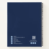 Custom Logo Medical Clinic Healthcare Navy Blue Notitieboek (Achterkant)