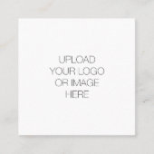 Custom Logo Minimalist Blush Roze Vierkante Visitekaartje (Voorkant)