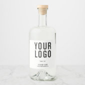 Custom Logo Minimalist Likeurfles Etiket (Voorkant)