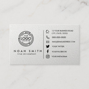 Custom Logo minimalist Moderne Elegant Professiona Visitekaartje
