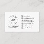 Custom Logo Minimalist Professional Visitekaartje (Voorkant)