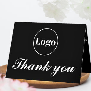 Custom Logo Modern Bedrijfsmerk Bedankkaart
