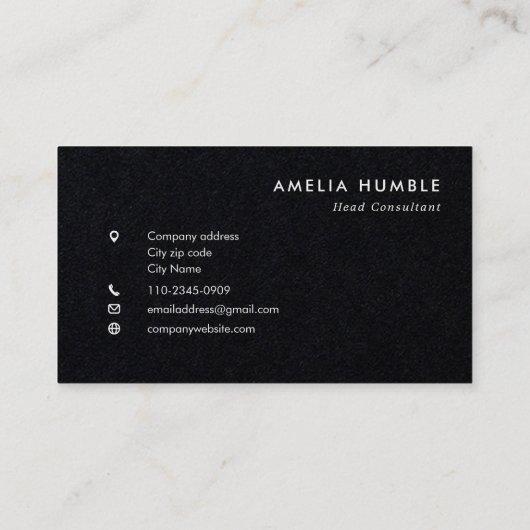 Custom Logo Modern Business card template Visitekaartje (Achterkant)