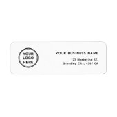 Custom Logo Modern Company Return Address Etiket (Voorkant)