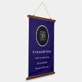 Custom Logo Modern Corporate Hanging Display Hangend Wandkleed (Gebogen)