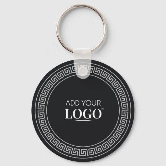 Custom Logo Modern Elegant Corporate Greek Meander Sleutelhanger (Voorkant)