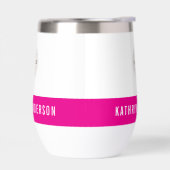 CUSTOM LOGO modern minimal chique felroze zwart (Links)
