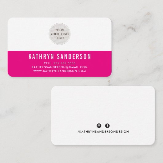 CUSTOM LOGO modern Minimal Plain Eenvoudig Hot Pin Visitekaartje (Voorkant / Achterkant)