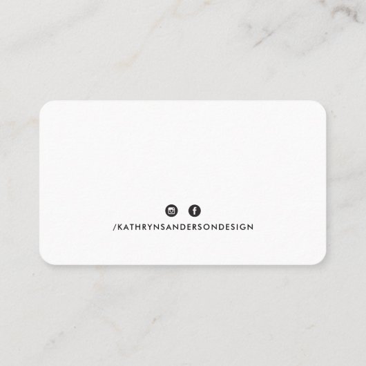 CUSTOM LOGO modern Minimal Plain Eenvoudig Hot Pin Visitekaartje (Achterkant)
