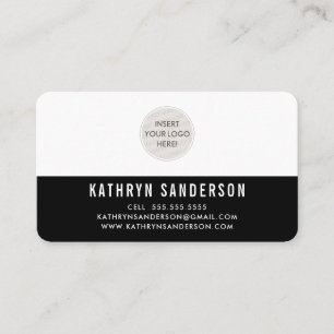 CUSTOM LOGO modern minimal plain simpel zwart Visitekaartje
