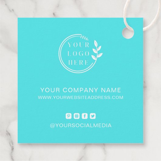 Custom Logo Modern minimalist - Hartelijk dank Bedankjes Labels (Achterkant)