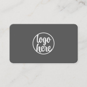 Custom Logo Modern Minimalist Matte Grey Visitekaartje