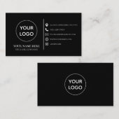 Custom logo modern minimalist social media icons b visitekaartje (Voorkant / Achterkant)
