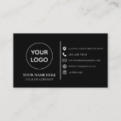 Custom logo modern minimalist social media icons b visitekaartje (Voorkant)