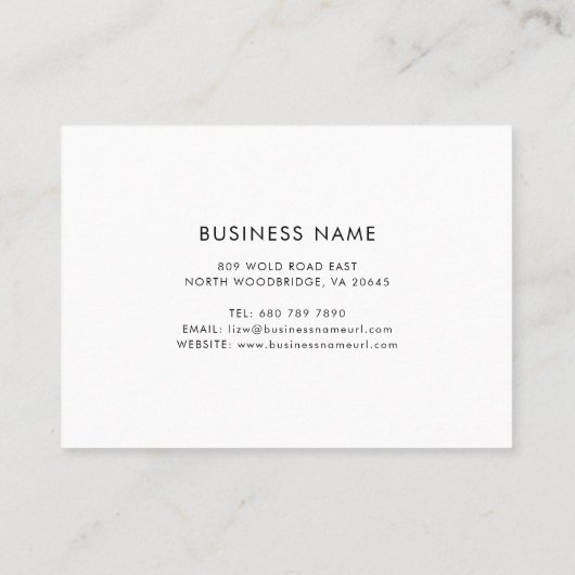 Custom Logo Modern Minimalist Visitekaartje (Achterkant)