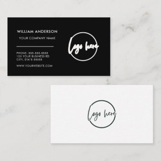 Custom logo modern minimalist white or any color   visitekaartje