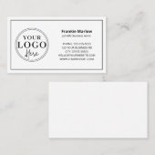 Custom Logo Modern minimalist | Wit of kleur Visitekaartje (Voorkant / Achterkant)