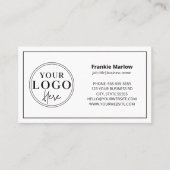 Custom Logo Modern minimalist | Wit of kleur Visitekaartje (Voorkant)