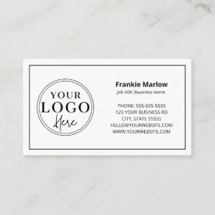 Custom Logo Modern minimalist   Wit of kleur Visitekaartje