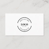 Custom logo modern minimalistisch professioneel wi visitekaartje (Achterkant)