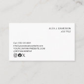 Custom logo modern minimalistisch professioneel wi visitekaartje (Voorkant)