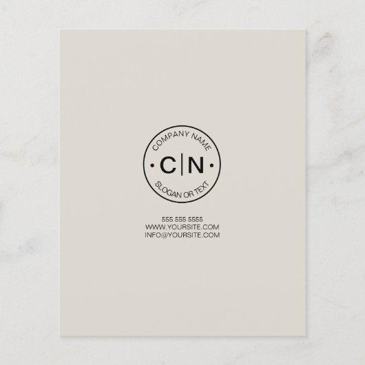 Custom Logo Modern Professioneel Bedrijf Flyer (Achterkant)