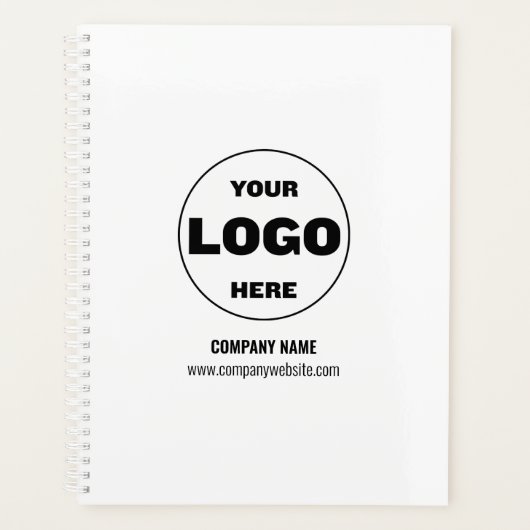 Custom Logo Monogram Business Planner 2026 – Wit (Voorkant)