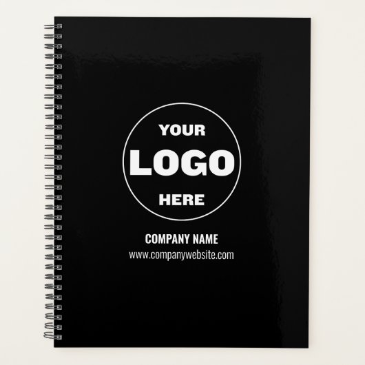 Custom Logo Monogram Business Planner 2026 – Zwart (Voorkant)