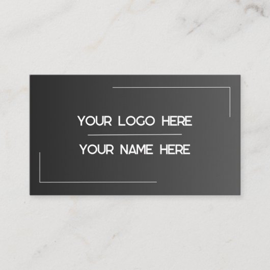 Custom Logo Name Minimalist Modern Professional Visitekaartje (Voorkant)