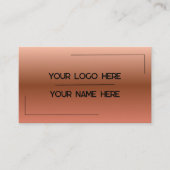 Custom Logo Name Minimalist Modern Professional Visitekaartje (Voorkant)
