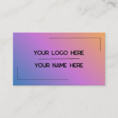 Custom Logo Name Minimalist Modern Professional Visitekaartje (Voorkant)