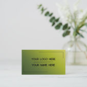 Custom Logo Name Minimalist Modern Professional Visitekaartje (Staand voorkant)