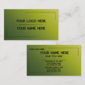 Custom Logo Name Minimalist Modern Professional Visitekaartje (Voorkant / Achterkant)