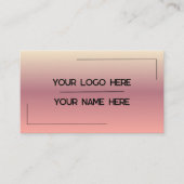 Custom Logo Name Minimalist Modern Professional Visitekaartje (Voorkant)