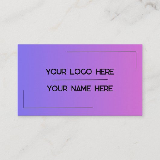 Custom Logo Name Minimalist Modern Professional Visitekaartje (Voorkant)