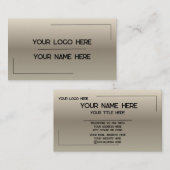 Custom Logo Name Minimalist Modern Professional Visitekaartje (Voorkant / Achterkant)