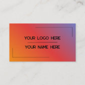 Custom Logo Name Minimalist Modern Professional Visitekaartje (Voorkant)