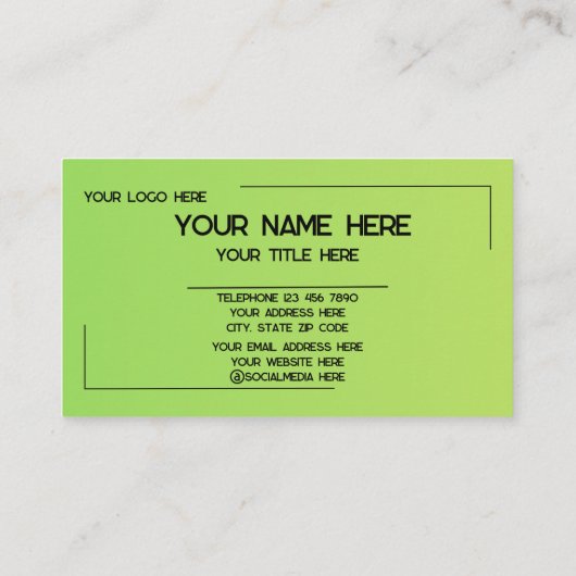 Custom Logo Name Minimalist Modern Professional Visitekaartje (Achterkant)