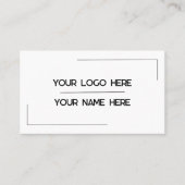 Custom Logo Name Minimalist Modern Professional Visitekaartje (Voorkant)