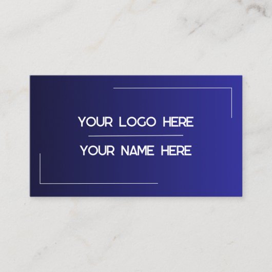 Custom Logo Name Minimalist Modern Professional Visitekaartje (Voorkant)