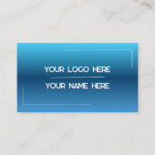 Custom Logo Name Minimalist Modern Professional Visitekaartje (Voorkant)