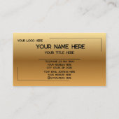 Custom Logo Name Minimalist Modern Professional Visitekaartje (Achterkant)