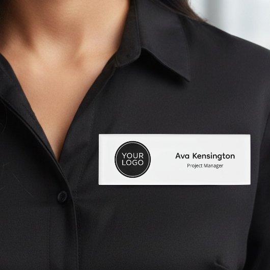 Custom Logo Name Tag | Professional Employee Name 