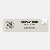Custom Logo Neutral Professional Business Bumpersticker (Voorkant)
