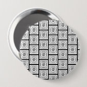 Custom Logo or Image Repeating Pattern Design Ronde Button 4,0 Cm (Voorkant /achterkant)