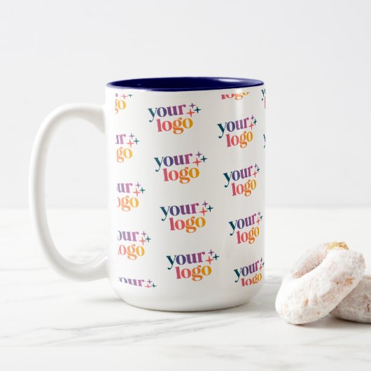 Custom Logo Pattern Employee Mug Tweekleurige Koffiemok (Met donut)