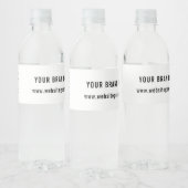 Custom Logo Personalized Business Branding Design Waterfles Etiket (Flessen)
